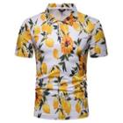 Short Sleeve Floral Print Polo Shirt