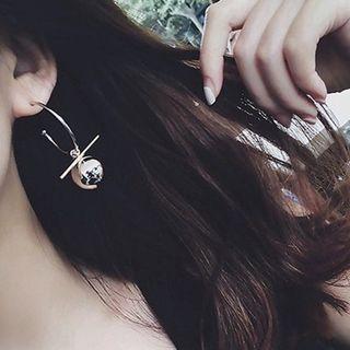 Ball Half-hoop Earrings