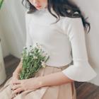 3/4 Sleeve Ribbed Knit Top