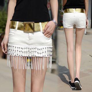 Beaded Fringed Skorts