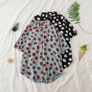 Dot Print Short Sleeve Shirt