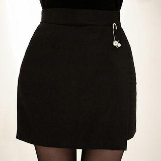 Faux-pearl Pin Mini Skort