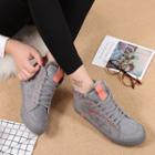 Applique Lace Up High Top Sneakers