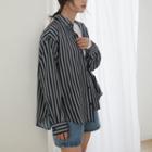 Striped Shirt Black & Gray - One Size