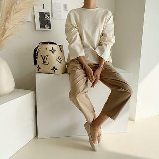 Wrap-back Loose-fit T-shirt