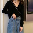 Long Sleeve V-neck Knit Cardigan