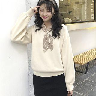 Tie Accent Long Sleeve Knit Top