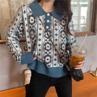 Jacquard Polo Sweater