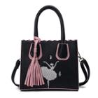 Embroidered Tote With Shoulder Strap