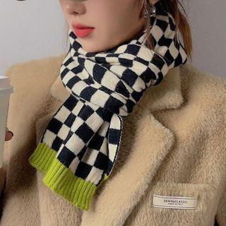 Checkered Scarf Black & White - One Size