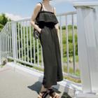 Ruffle Strappy Jumpsuit Black - One Size