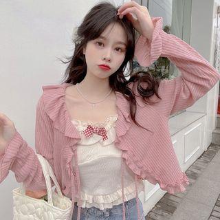 Ruffled Camisole Top / Ruffled Cardigan