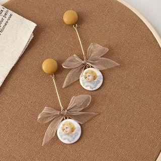 Angle Print Earring / Clip-on Earring