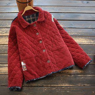Quilted Corduroy Button Jacket
