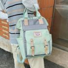 Two-tone Top Handle Backpack