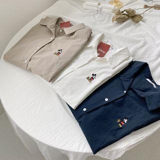 Mickey Mouse Embroidered Shirt