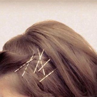 Set Of 10: Alloy Hair Pin Set Of 10 - Gold - One Size