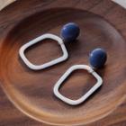 Geometric Alloy Dangle Earring 1 Pair - A842 - Blue - One Size