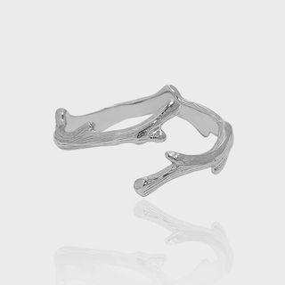 925 Sterling Silver Branch Open Ring Adjustable - Silver - 13