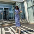 Striped Midi Bodycon Dress