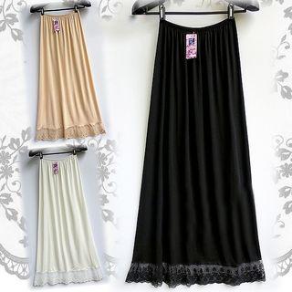 Lace Trim Maxi Skirt