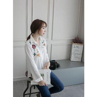 Embroidered Sheer T-shirt