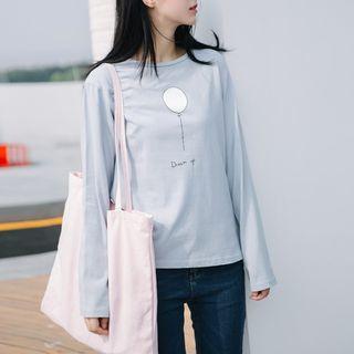 Balloon Print Long-sleeve T-shirt