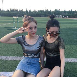 Short Sleeve Metallic T-shirt