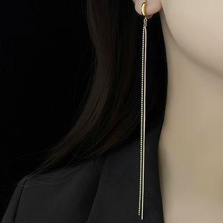 Alloy Fringed Earring 1 Pair - Light Gold - One Size