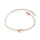 Simple And Sweet Plated Rose Gold Knotted 316l Stainless Steel Bracelet Rose Gold - One Size