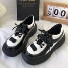 Platform Two Tone Lace-up Shoes