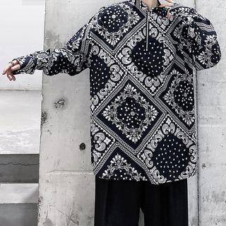 Printed Half-zip Shirt