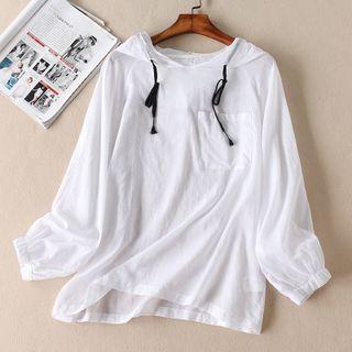 Plain Light Hoodie White - One Size