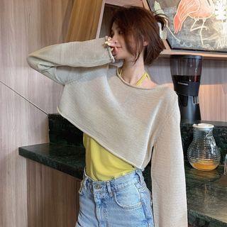 Cropped Sweater / Halter-neck Camisole Top