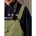 Plus Size Pocket-front Wide-leg Dungarees