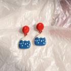 Mountain Drop Earring 1 Pair - Red & White & Blue - One Size