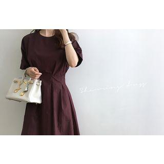 Pintuck-trim A-line Dress