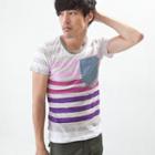 Pocket-front Striped T-shirt
