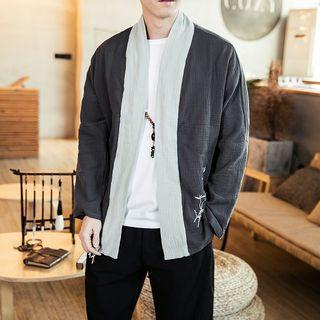 Linen Open Front Jacket