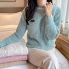 Wide Long-sleeve Round-neck Sweater