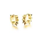 Fashion Personality Punk Plated Gold Willow Stud Earrings Golden - One Size