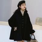 Single-breasted Coat / Frilled Trim Blouse