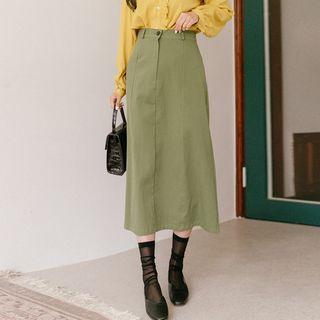Cotton Long A-line Skirt