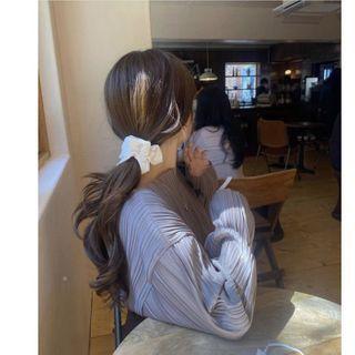 Long-sleeve Ruched T-shirt Purple - One Size