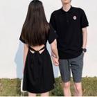 Couple Matching Mini A-line Dress / Polo Shirt / Set