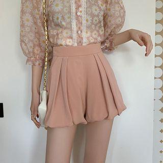 High-waist Puffed Dress Shorts