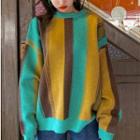 Color Block Sweater Stripe - One Size
