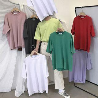 Plain Short-sleeve Oversize T-shirt