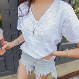 Set Of 2: V-neck M Lange T-shirt