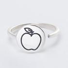 925 Sterling Silver Apple Open Ring